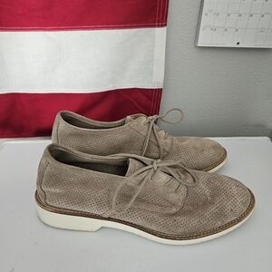 Sofft Severn 7 Perforated Women's Grey Suede Leather Loafers - Size 8.5